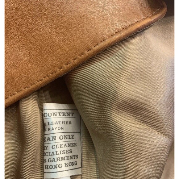 Texas Boot Clothing Vintage Leather Vest Mens Size 40 Tan Cowboy Western Ranch - Picture 7 of 14